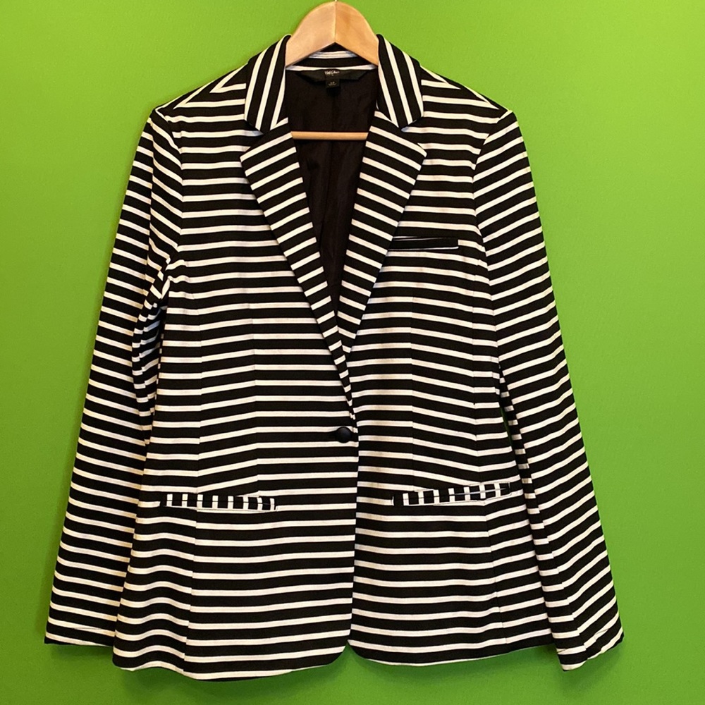 Mossimo Black & White Striped Blazer